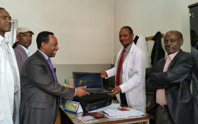 GIBH donates a laptop to the Gandhi Memorial Hospital (GMH)